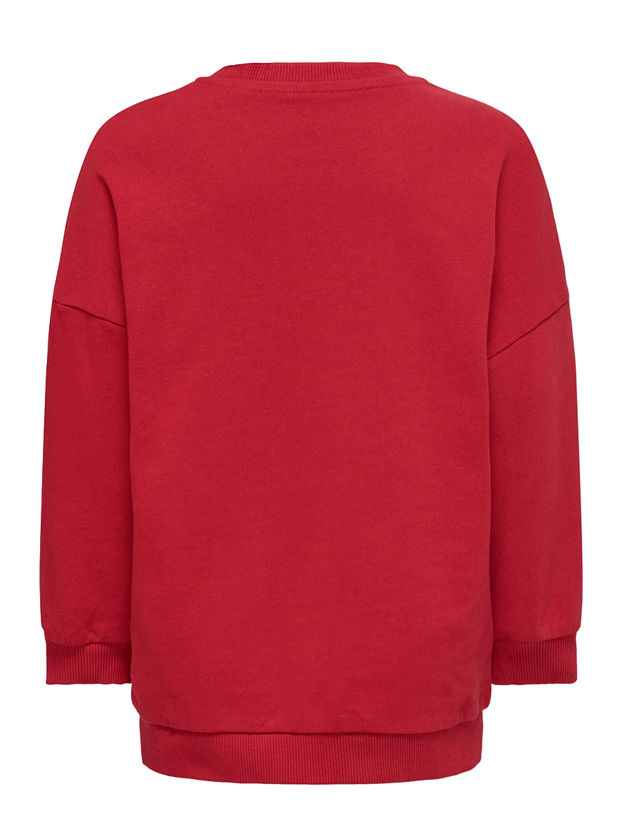 Kids Only - KMGCHERRY L/S OVZ ONECK PRINTED UB SWT - sweatshirts - equestrian red - 1