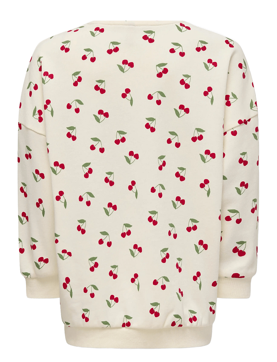 Kids Only - KMGCHERRY L/S OVZ ONECK PRINTED UB SWT - joggingpeysur - tofu - 1
