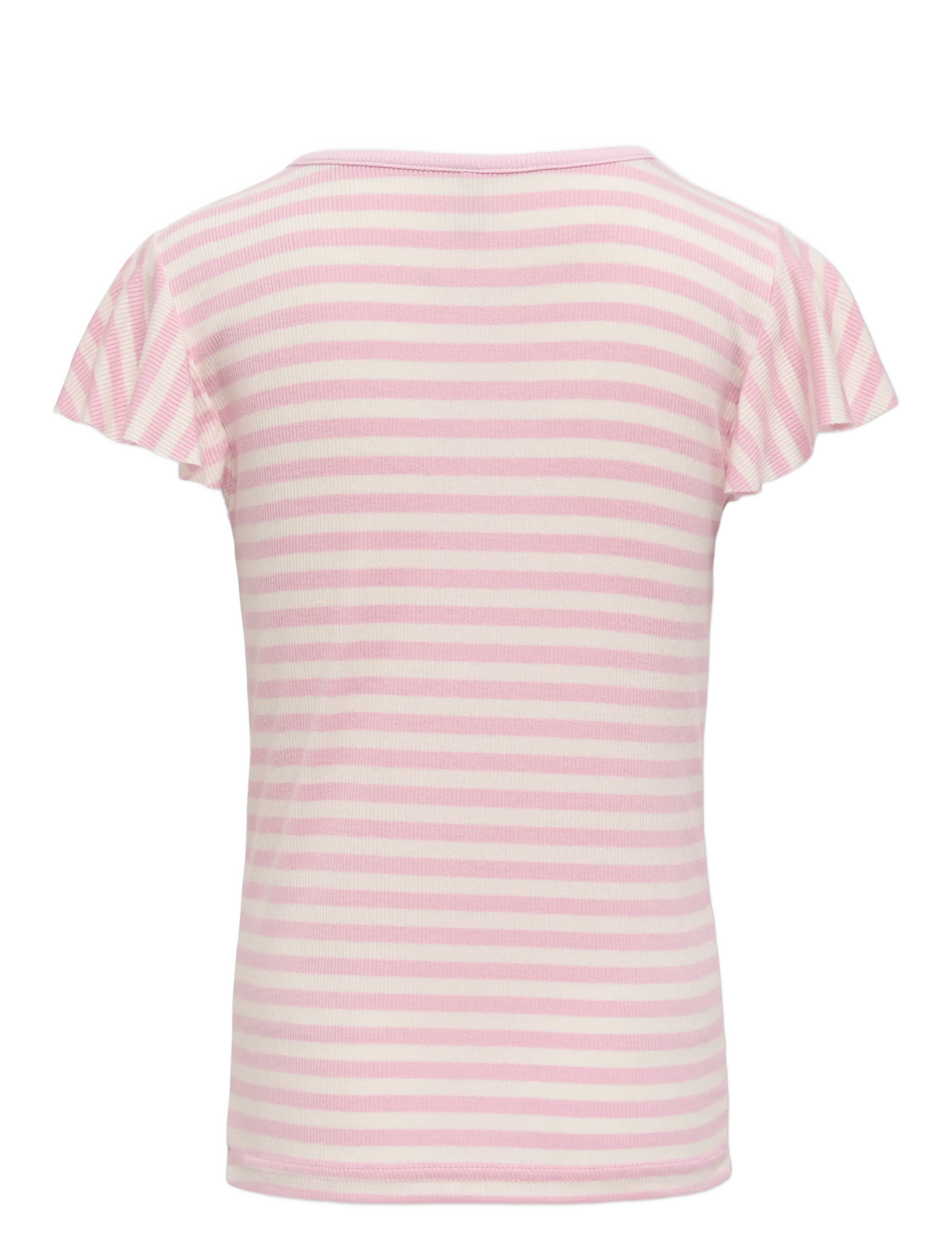 Kids Only - KOGBELIA S/S O-NECK STRIPE TOP JRS - kurzärmelige - roseate spoonbill - 1