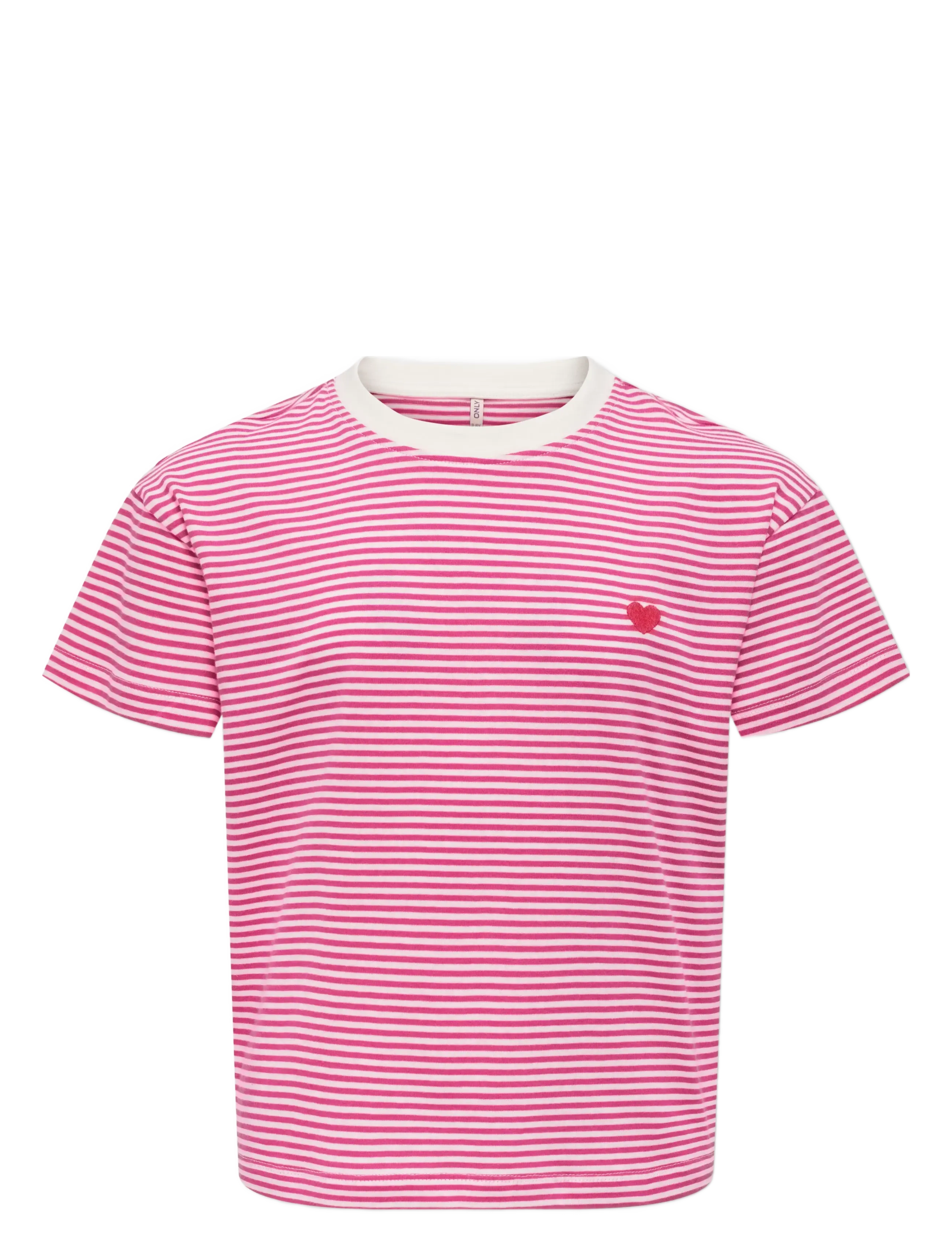 Kids Only KOGPISA MAIKEN LIFE CROP SS ONL JRS NOOS - Toppe og t-shirts - CLOUD DANCER / pink/rose