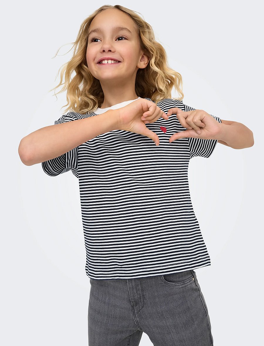 Kids Only - KOGPISA MAIKEN LIFE CROP SS ONL JRS NOOS - lyhythihaiset t-paidat - cloud dancer - 0