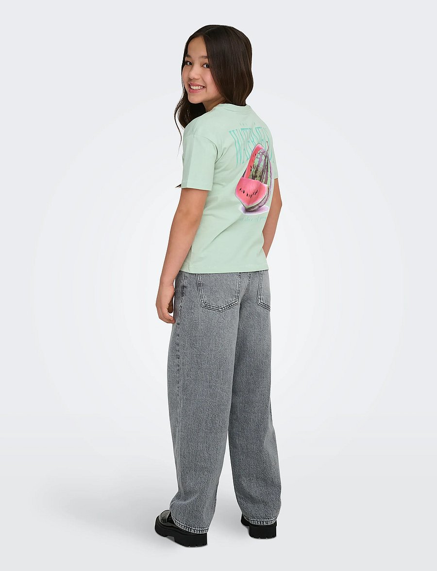 Kids Only - KOGHELEN LIFE S/S LOOSE TEE JRS NOOS - marškinėliai trumpomis rankovėmis - aqua foam - 4
