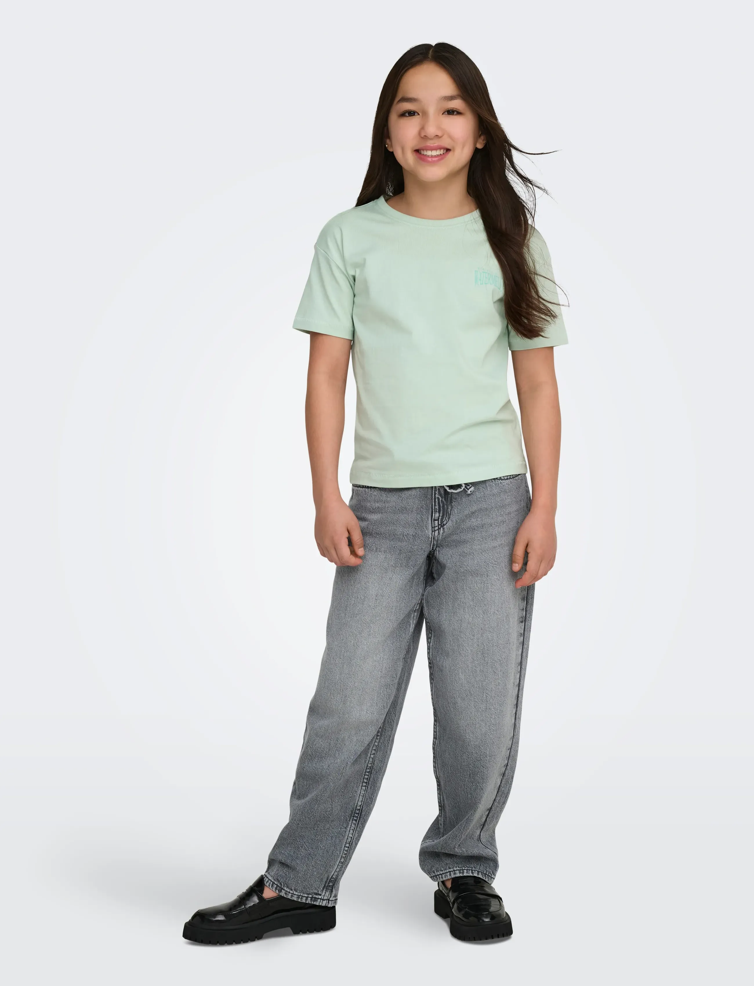 Kids Only - KOGHELEN LIFE S/S LOOSE TEE JRS NOOS - marškinėliai trumpomis rankovėmis - aqua foam - 5