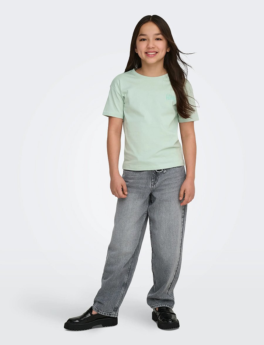 Kids Only - KOGHELEN LIFE S/S LOOSE TEE JRS NOOS - marškinėliai trumpomis rankovėmis - aqua foam - 5