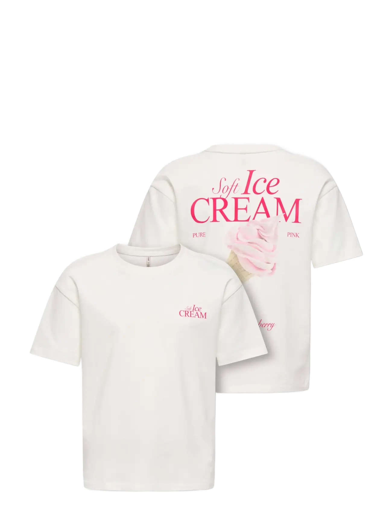 Kids Only - KOGHELEN LIFE S/S LOOSE TEE JRS NOOS - kortærmede t-shirts - cloud dancer - 3