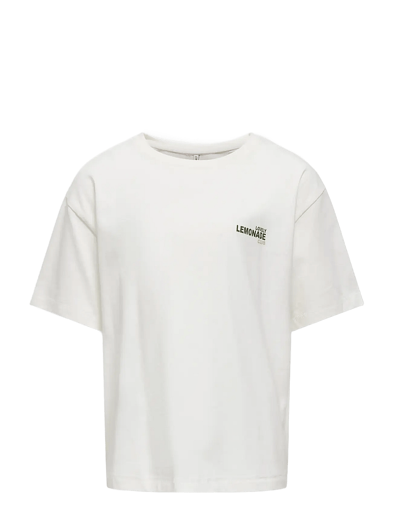 Kids Only - KOGHELEN LIFE S/S LOOSE TEE JRS NOOS - lühikeste varrukatega t-särgid - cloud dancer - 1