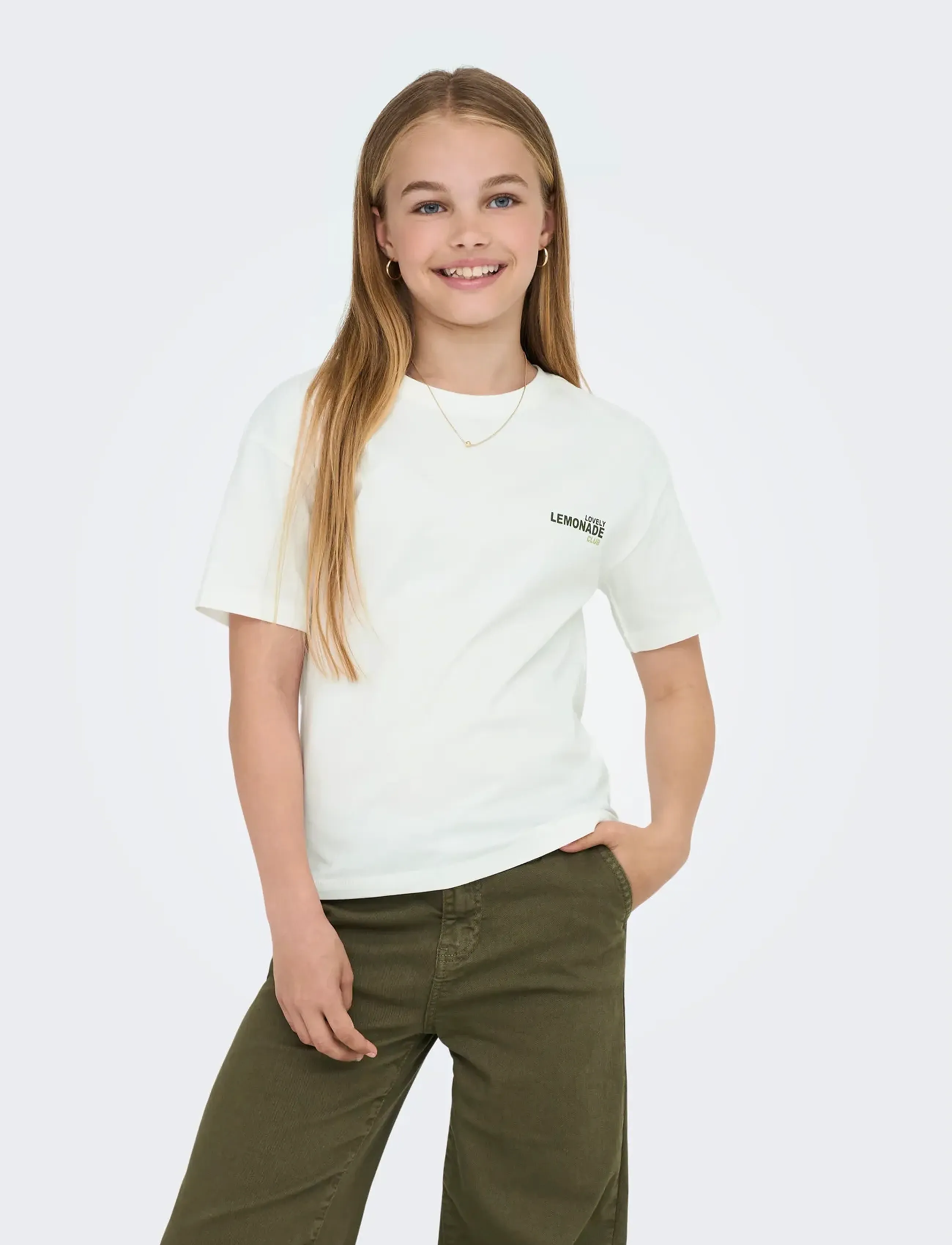 Kids Only KOGHELEN LIFE S/S LOOSE TEE JRS NOOS - Överdelar - CLOUD DANCER / white