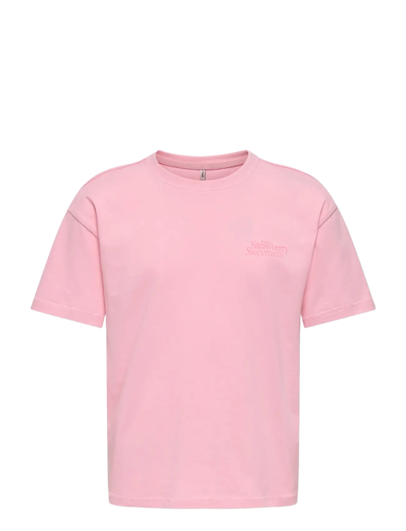 Kinder ONLY Koghelen Life S/S Loose Tee Jrs Noos Pink - 134-140 - Kinder