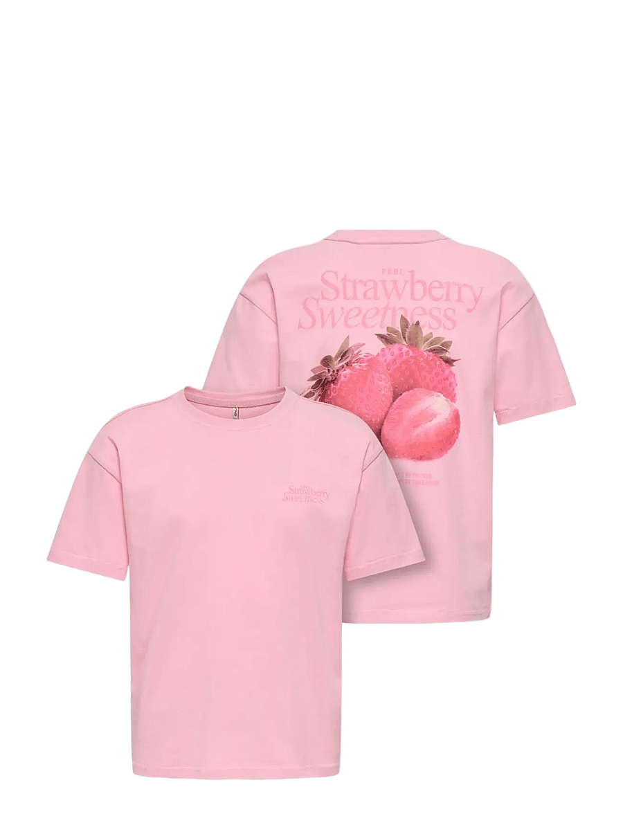 Kids Only - KOGHELEN LIFE S/S LOOSE TEE JRS NOOS - kurzärmelige - romance rose - 3