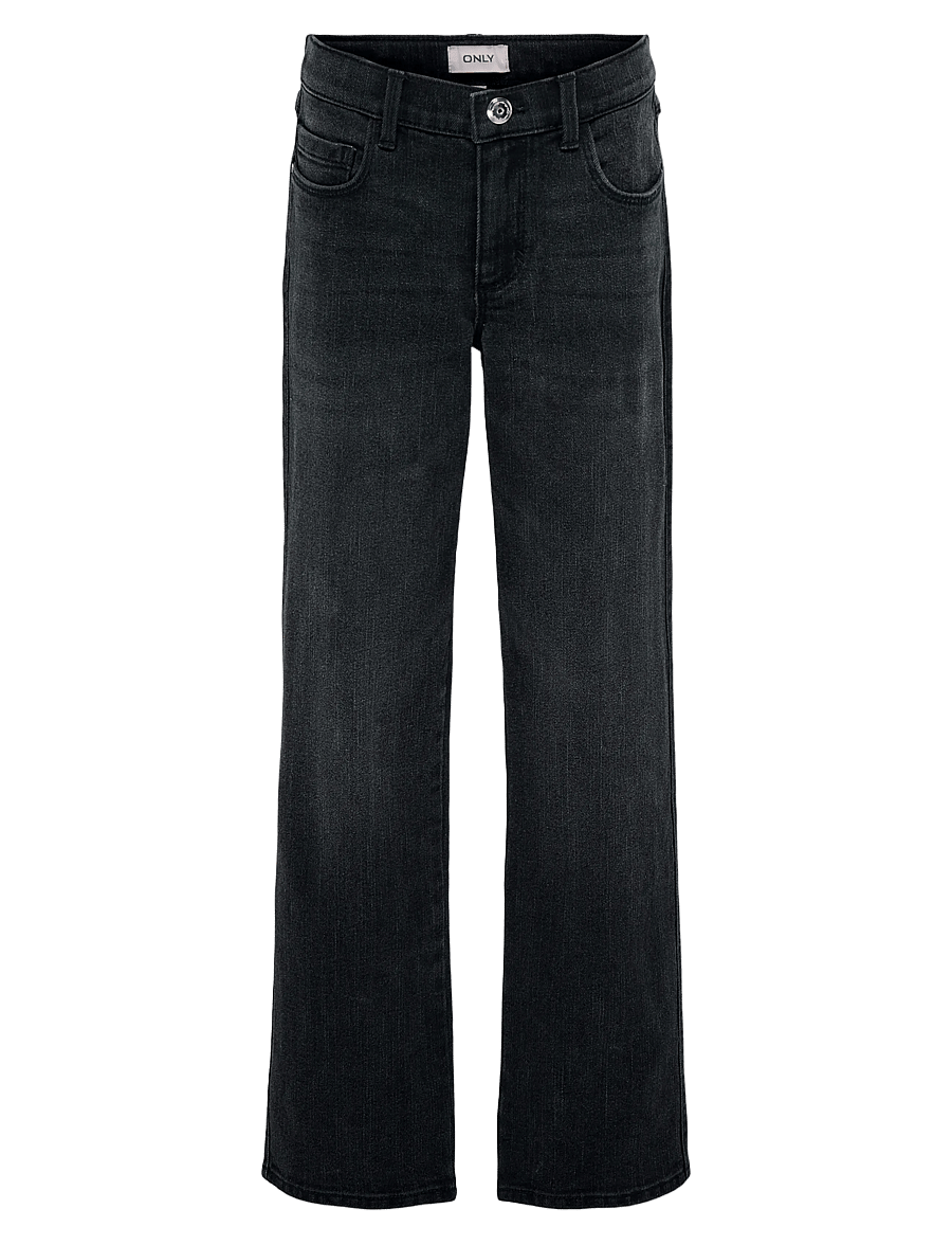 Kids Only - KOGBLAIR WIDE DNM JEANS PIM - hosen mit weitem bein - washed black - 0