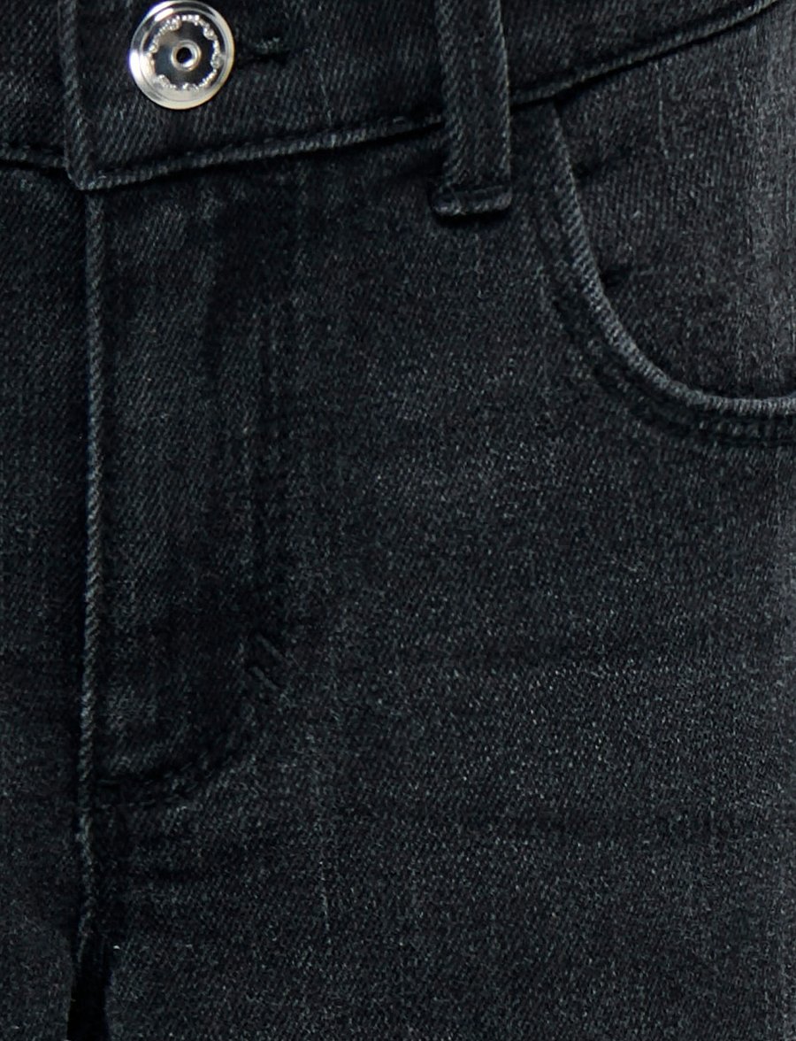 Kids Only - KOGBLAIR WIDE DNM JEANS PIM - hosen mit weitem bein - washed black - 2