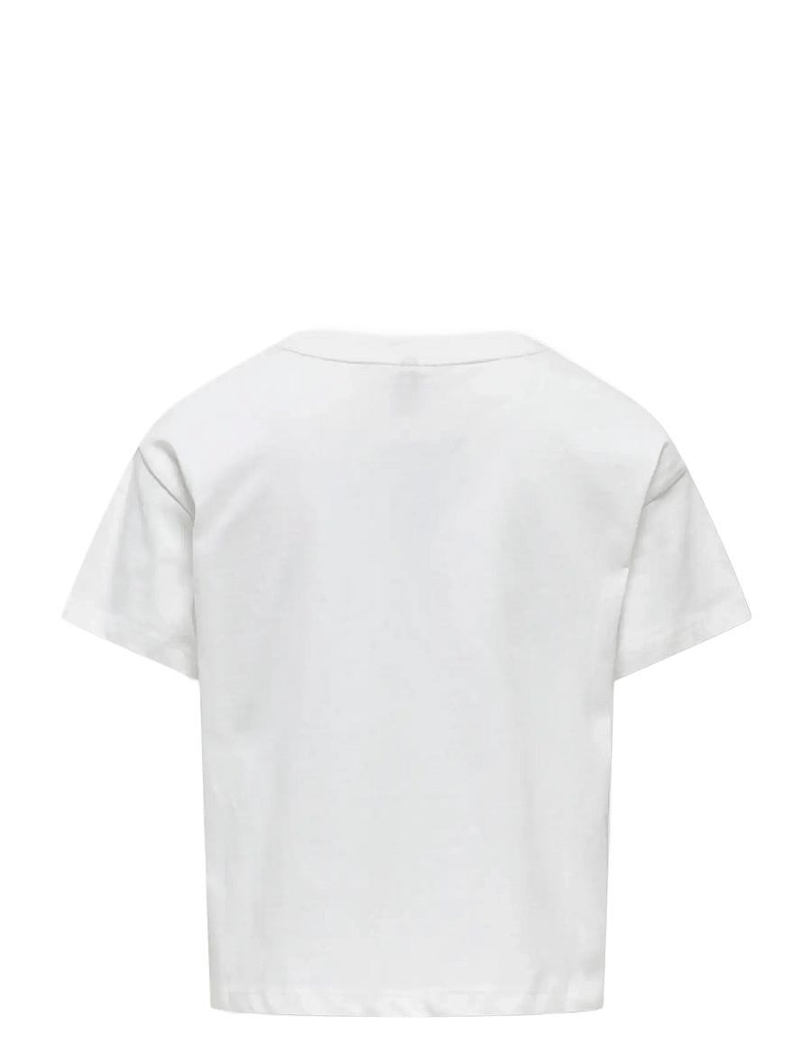 Kids Only - KOGMAIKEN LIFE CROPHEART SS TOP JRS NOOS - t-krekli ar īsām piedurknēm - cloud dancer - 2