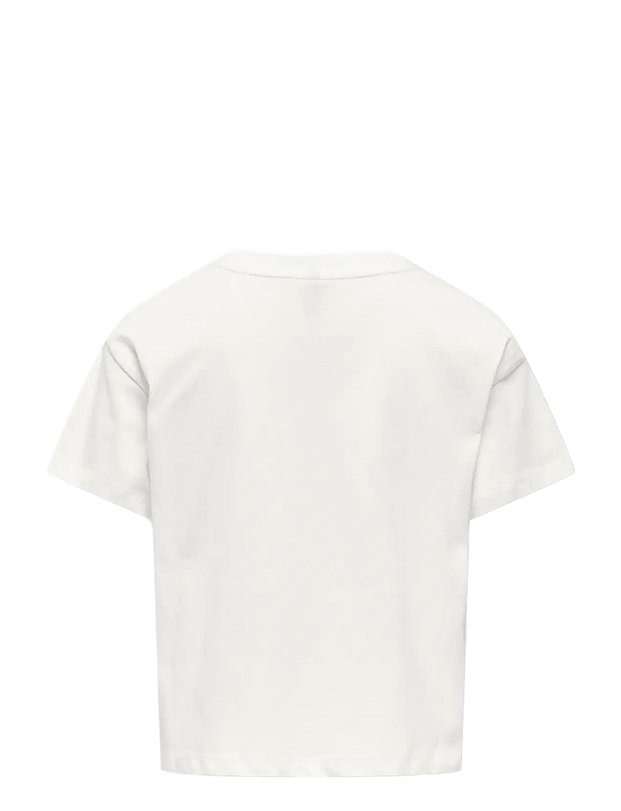 Kids Only - KOGMAIKEN LIFE CROPHEART SS TOP JRS NOOS - t-krekli ar īsām piedurknēm - cloud dancer - 2