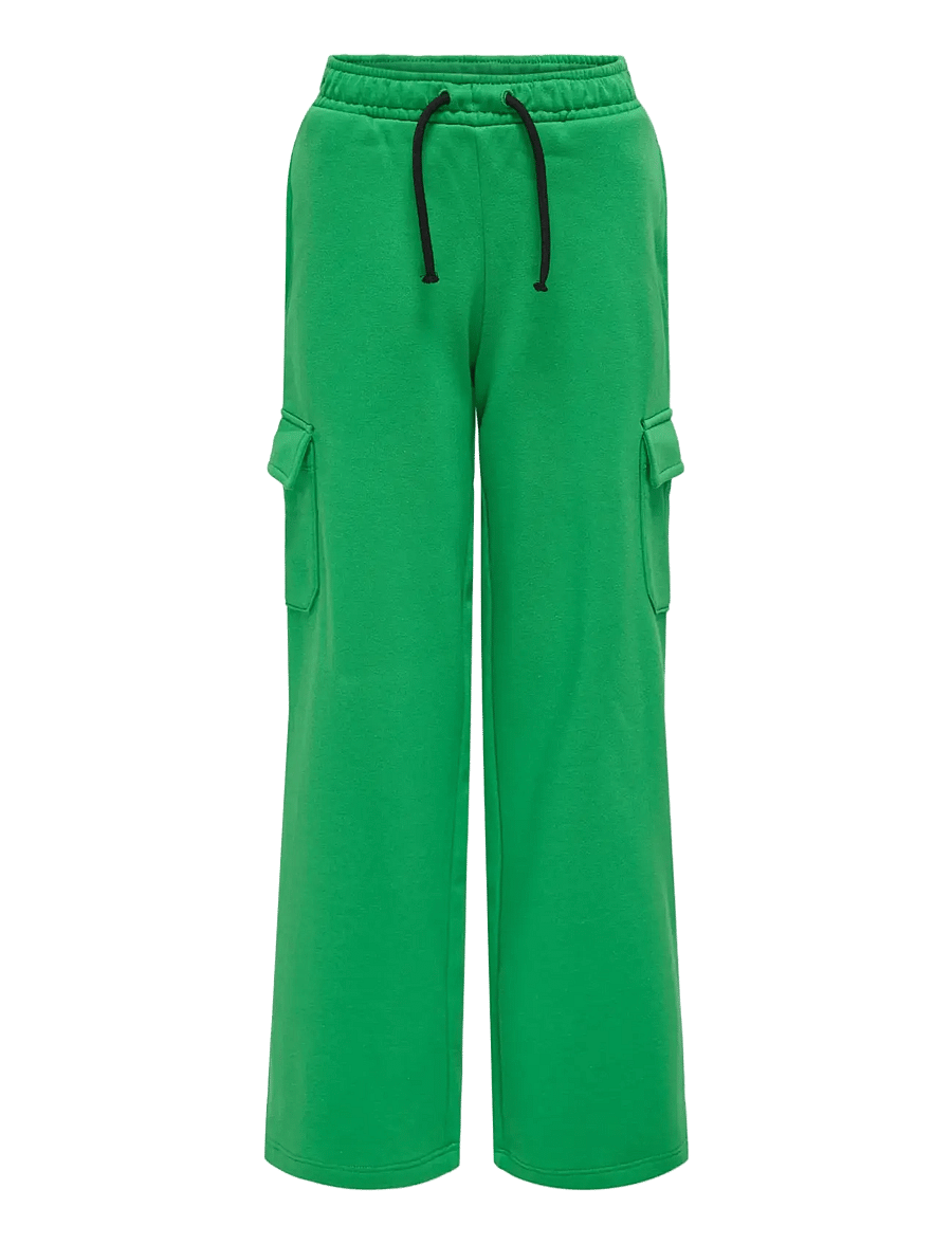 Kids Only - KOGANNA CARGO WIDE LEG PANT CS SWT - cargohosen - green bee - 0
