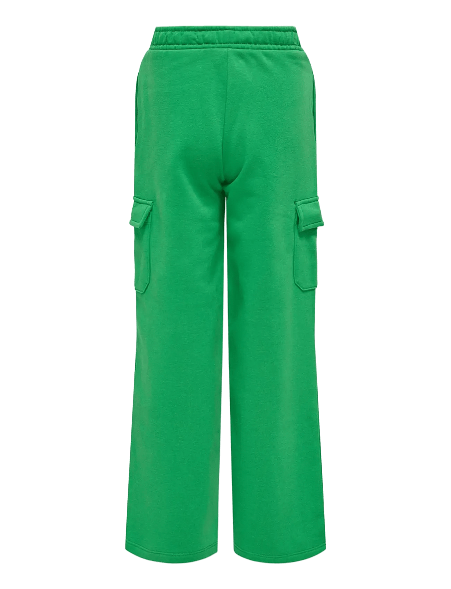 Kids Only - KOGANNA CARGO WIDE LEG PANT CS SWT - cargohosen - green bee - 1