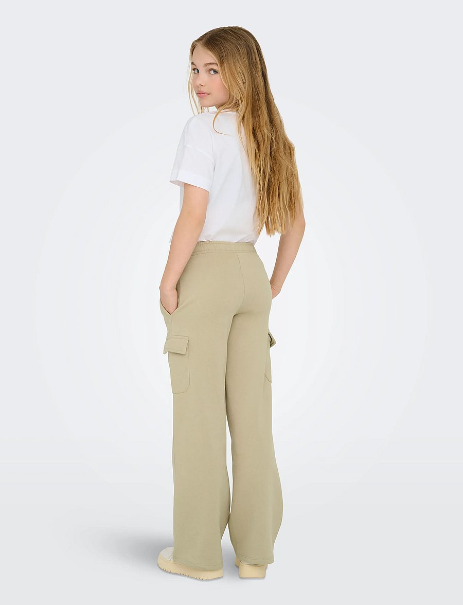 Kids Only - KOGANNA CARGO WIDE LEG PANT CS SWT - cargohosen - humus - 3
