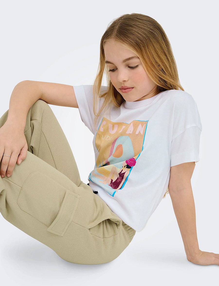 Kids Only - KOGANNA CARGO WIDE LEG PANT CS SWT - cargohosen - humus - 5