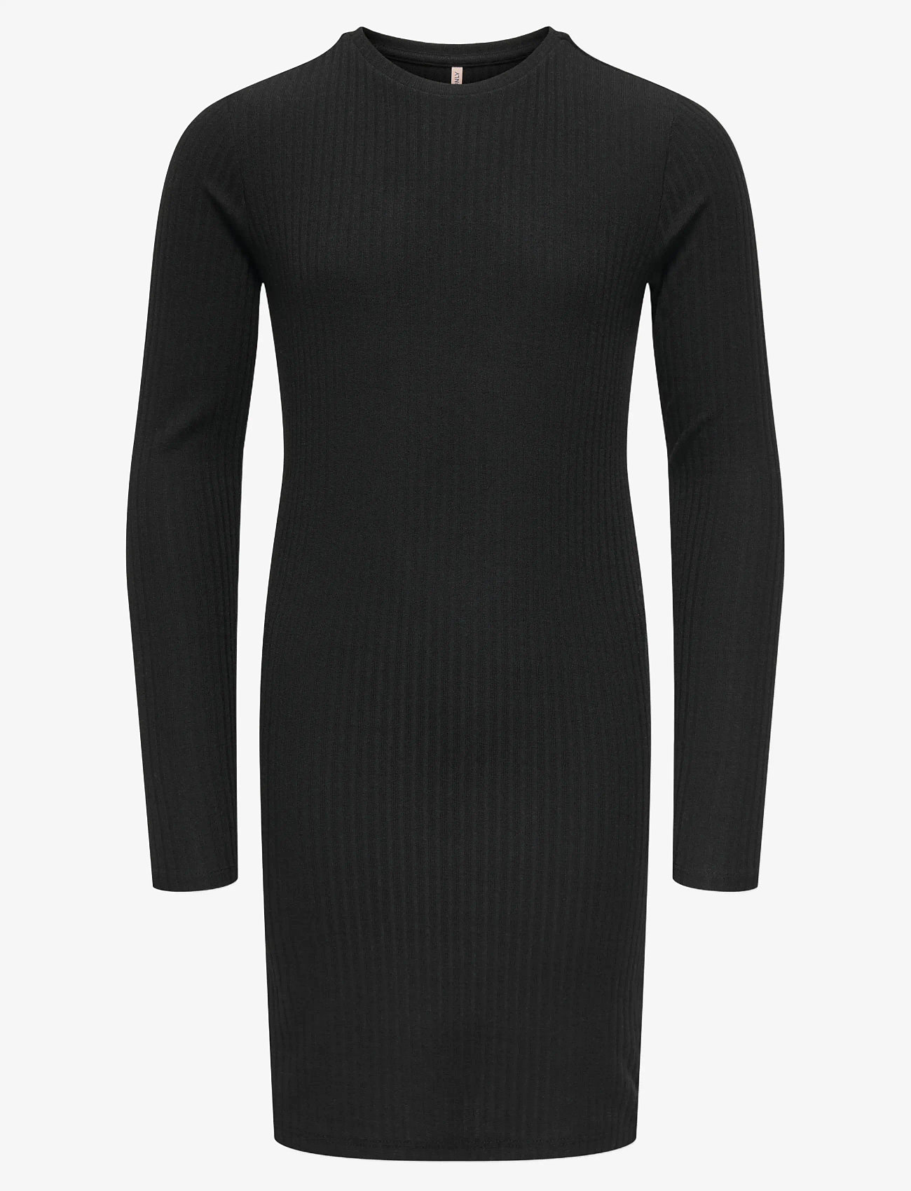 Kids Only - KOGNELLA SOLID L/S DRESS JRS - pikkade varrukatega vabaaja kleidid - black - 1