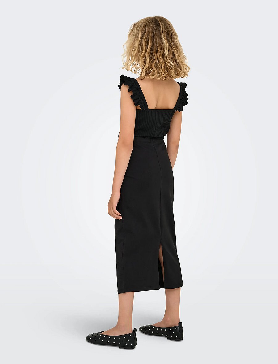Kids Only - KOGSILVINA MIDI SKIRT SWT - black - 3