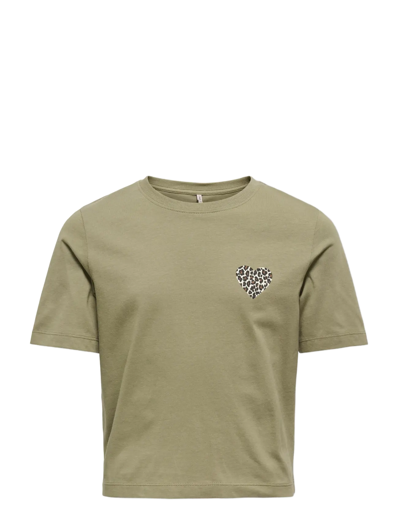 Kinder ONLY Kogrex Leo Heart S/S Oberteil Jrs Noos Grün - 122-128 - Kinder