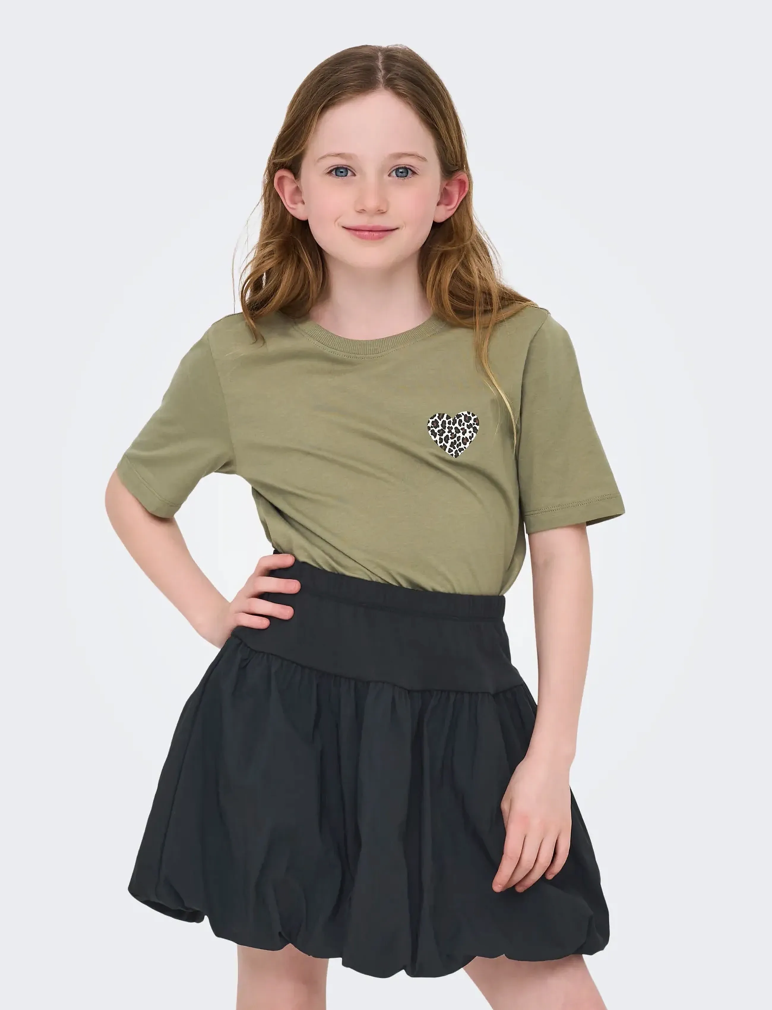 Kids Only KOGREX LEO HEART S/S TOP JRS NOOS - Toppe og t-shirts - MERMAID / green