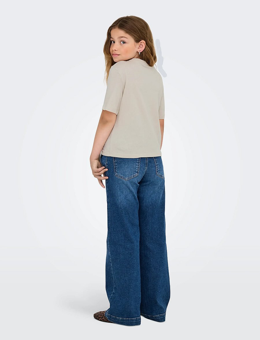 Kids Only - KOGREX LEO HEART S/S TOP JRS NOOS - t-shirts à manches courtes - pumice stone - 3