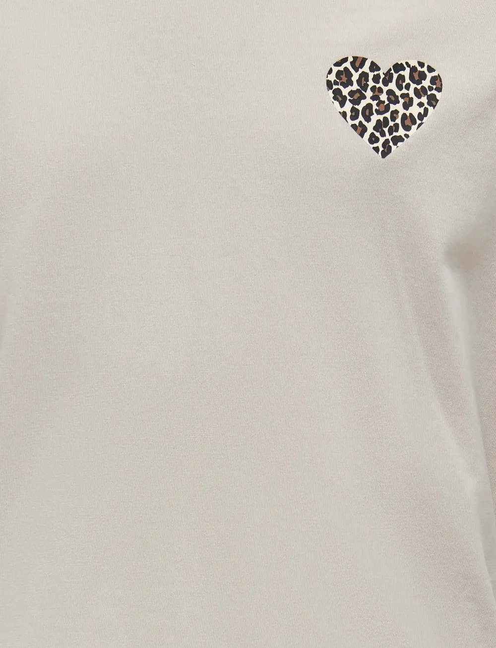 Kids Only - KOGREX LEO HEART S/S TOP JRS NOOS - kurzärmelige - pumice stone - 4