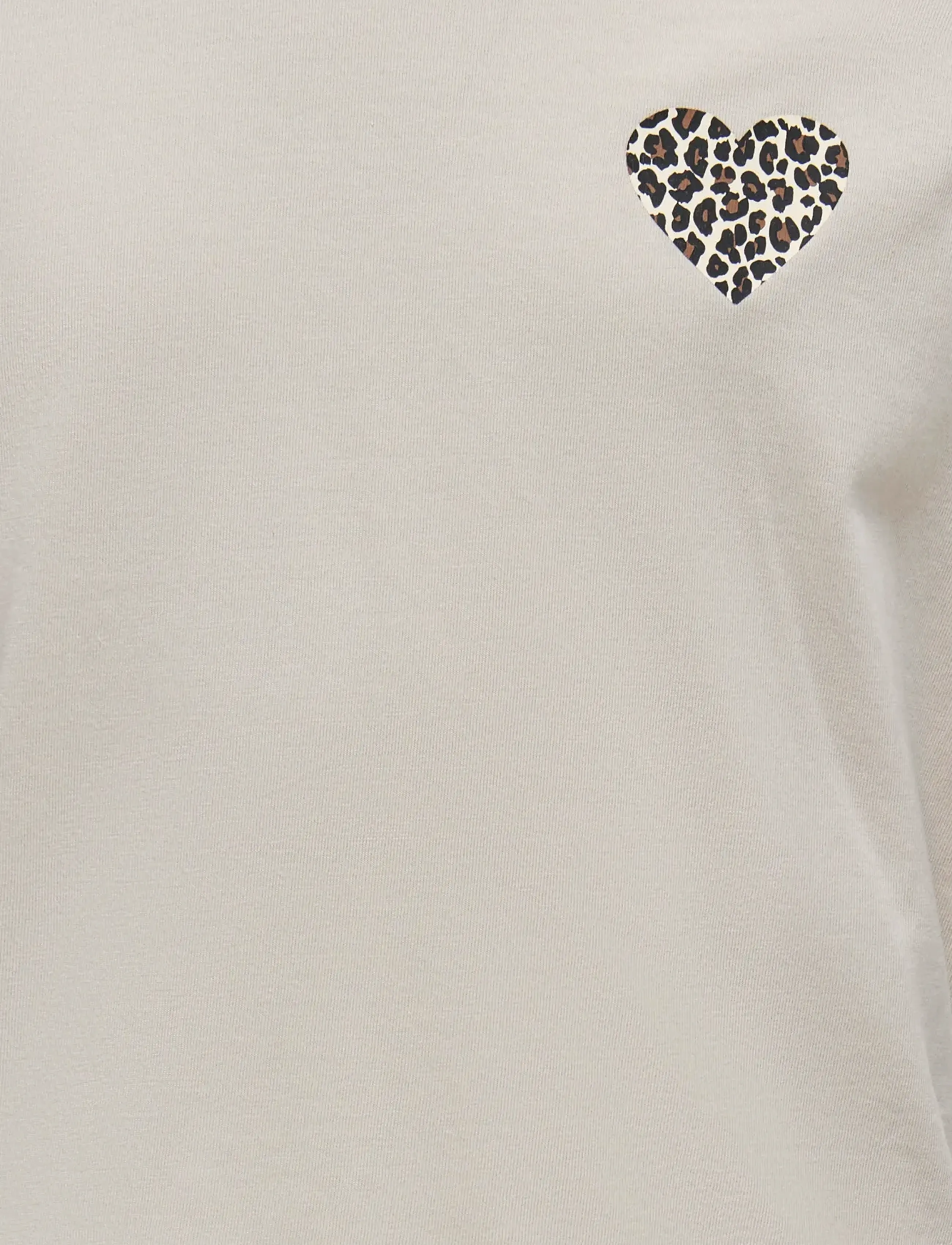 Kids Only - KOGREX LEO HEART S/S TOP JRS NOOS - t-shirts à manches courtes - pumice stone - 4