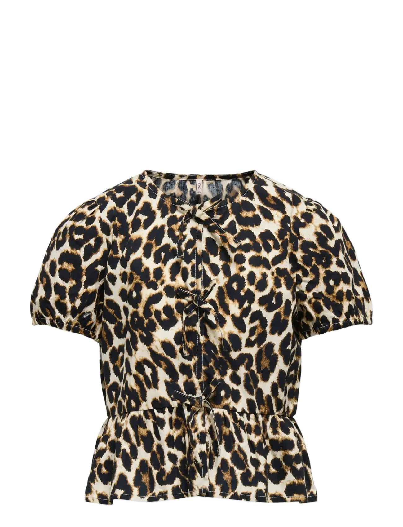 Kids Only KOGCLARA LIFE S/S BOW SHIRT WVN NOOS - Blouses & Tunics - BLACK / black