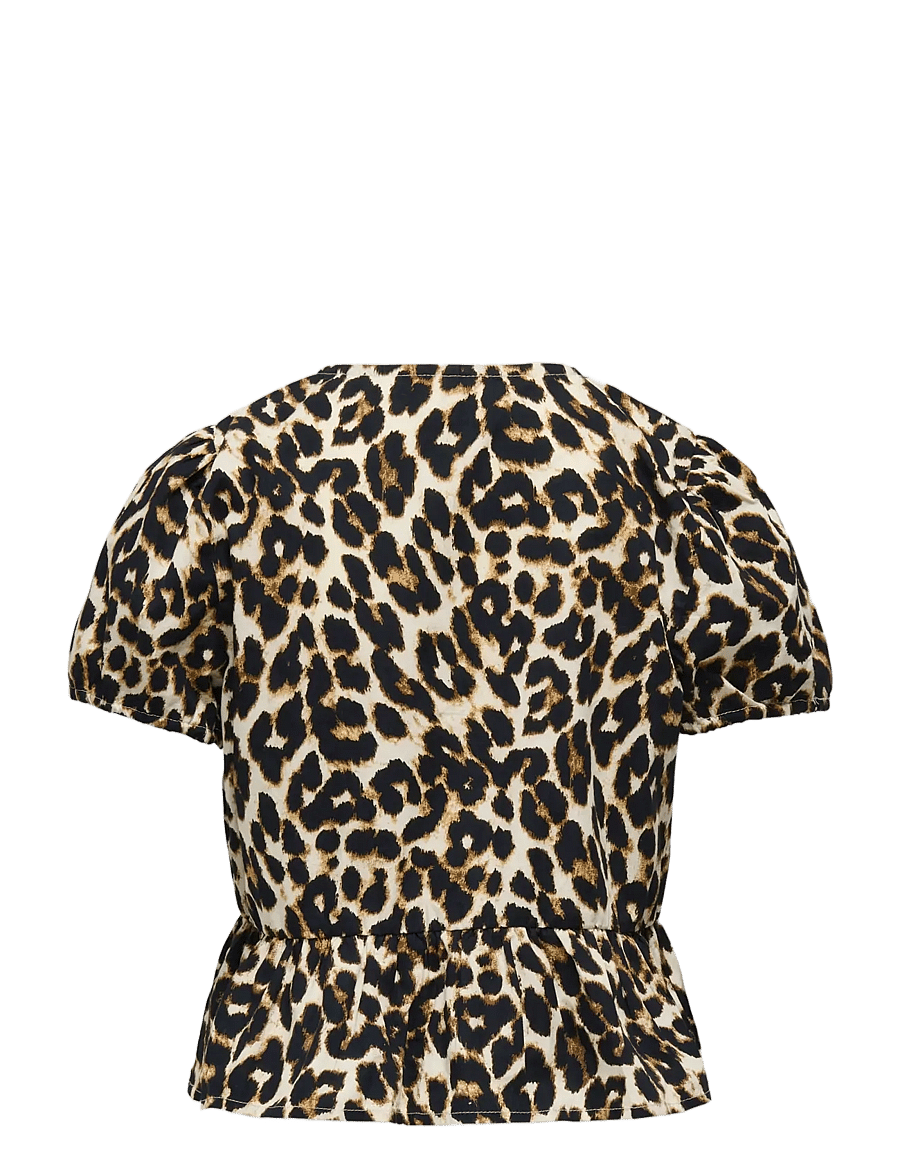 Kids Only - KOGCLARA LIFE S/S BOW SHIRT WVN NOOS - chemisiers & tuniques - black - 1