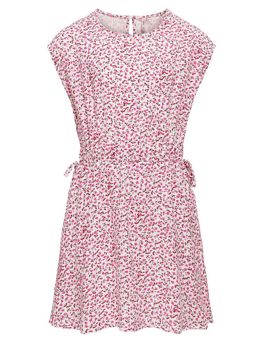 Kids Only - KOGZALINA LIFE CAPSLEEVE AOP DRESS PTM - fuchsia fedora - 0