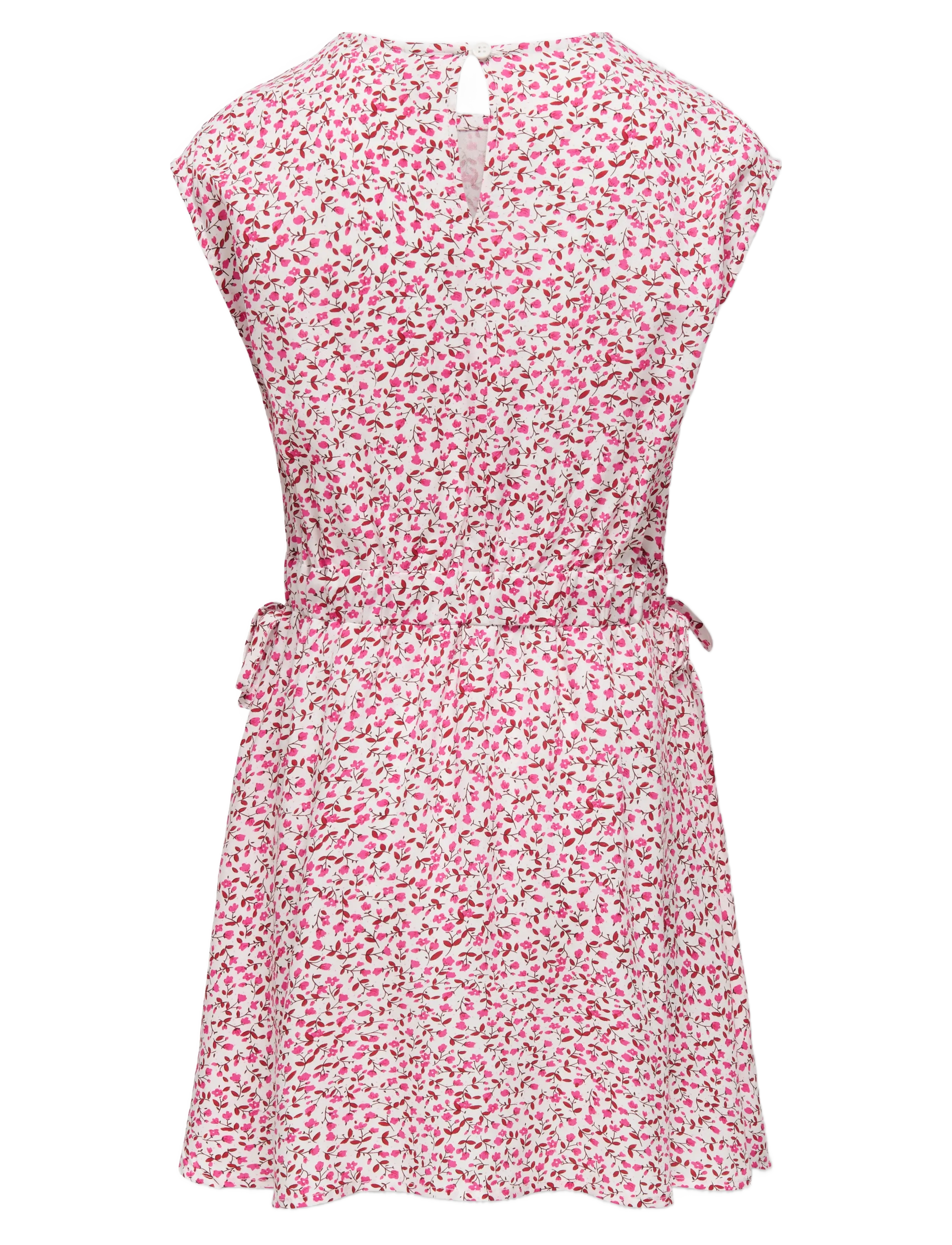 Kids Only - KOGZALINA LIFE CAPSLEEVE AOP DRESS PTM - fuchsia fedora - 1