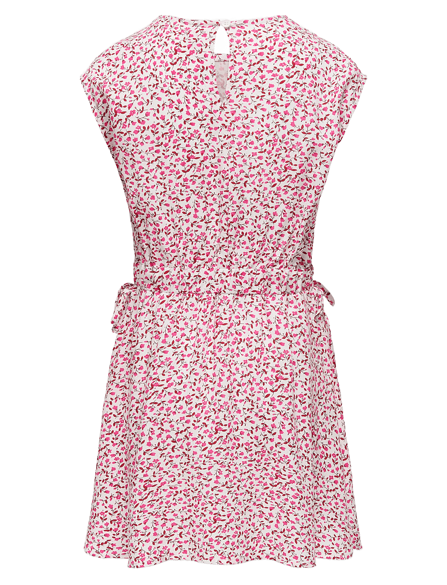 Kids Only - KOGZALINA LIFE CAPSLEEVE AOP DRESS PTM - fuchsia fedora - 1