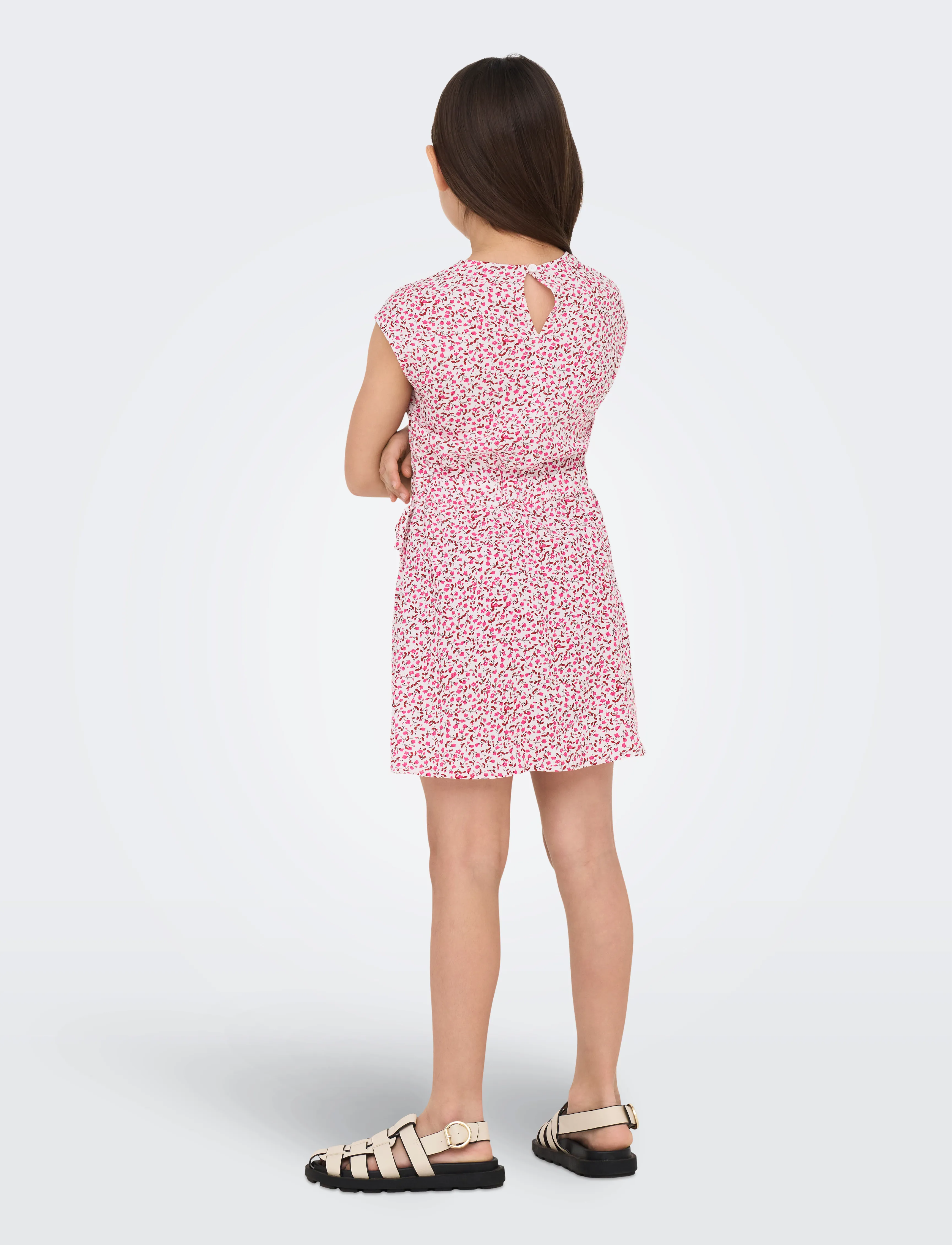 Kids Only - KOGZALINA LIFE CAPSLEEVE AOP DRESS PTM - fuchsia fedora - 3