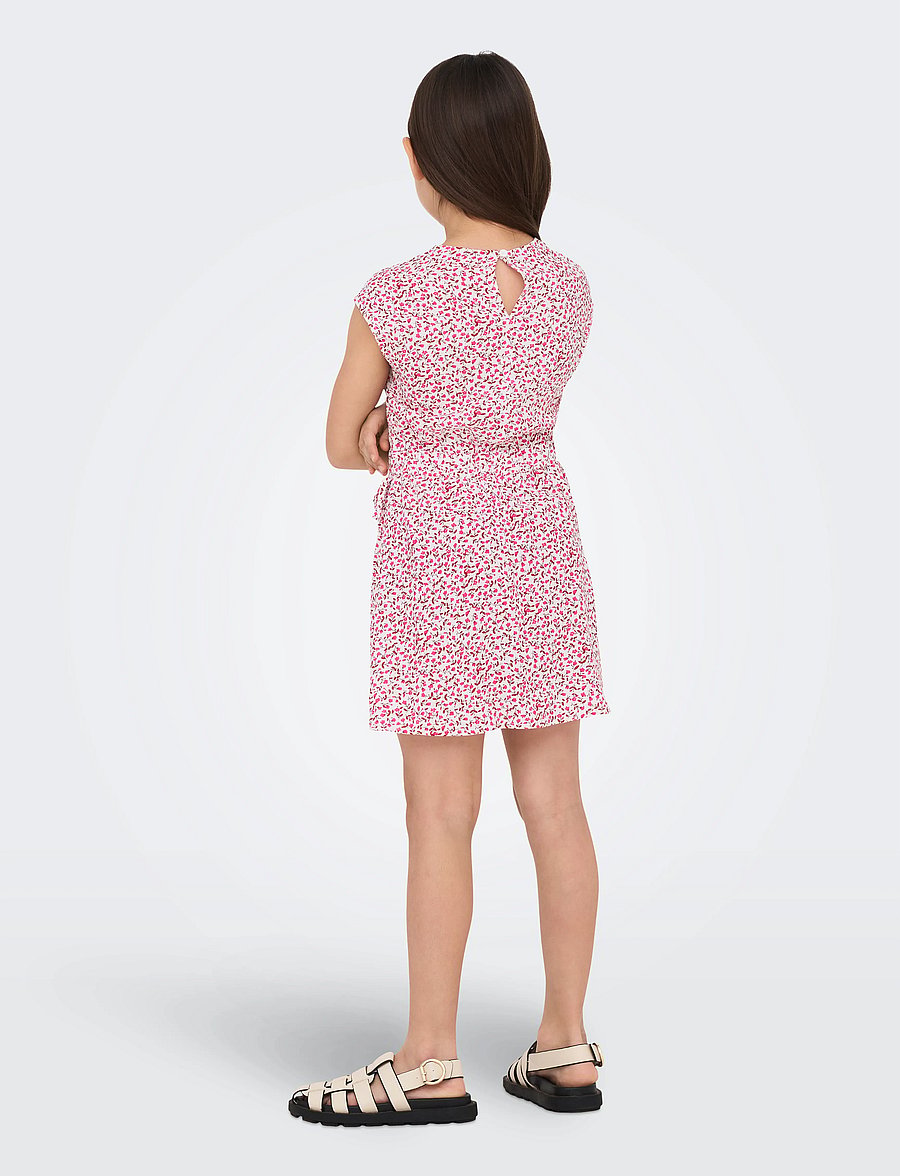 Kids Only - KOGZALINA LIFE CAPSLEEVE AOP DRESS PTM - fuchsia fedora - 3