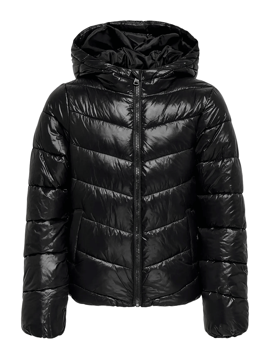 Kids Only - KOGKAJSA LIGHT QUILT HOOD JKT OTW NOOS - talvejoped - black - 0