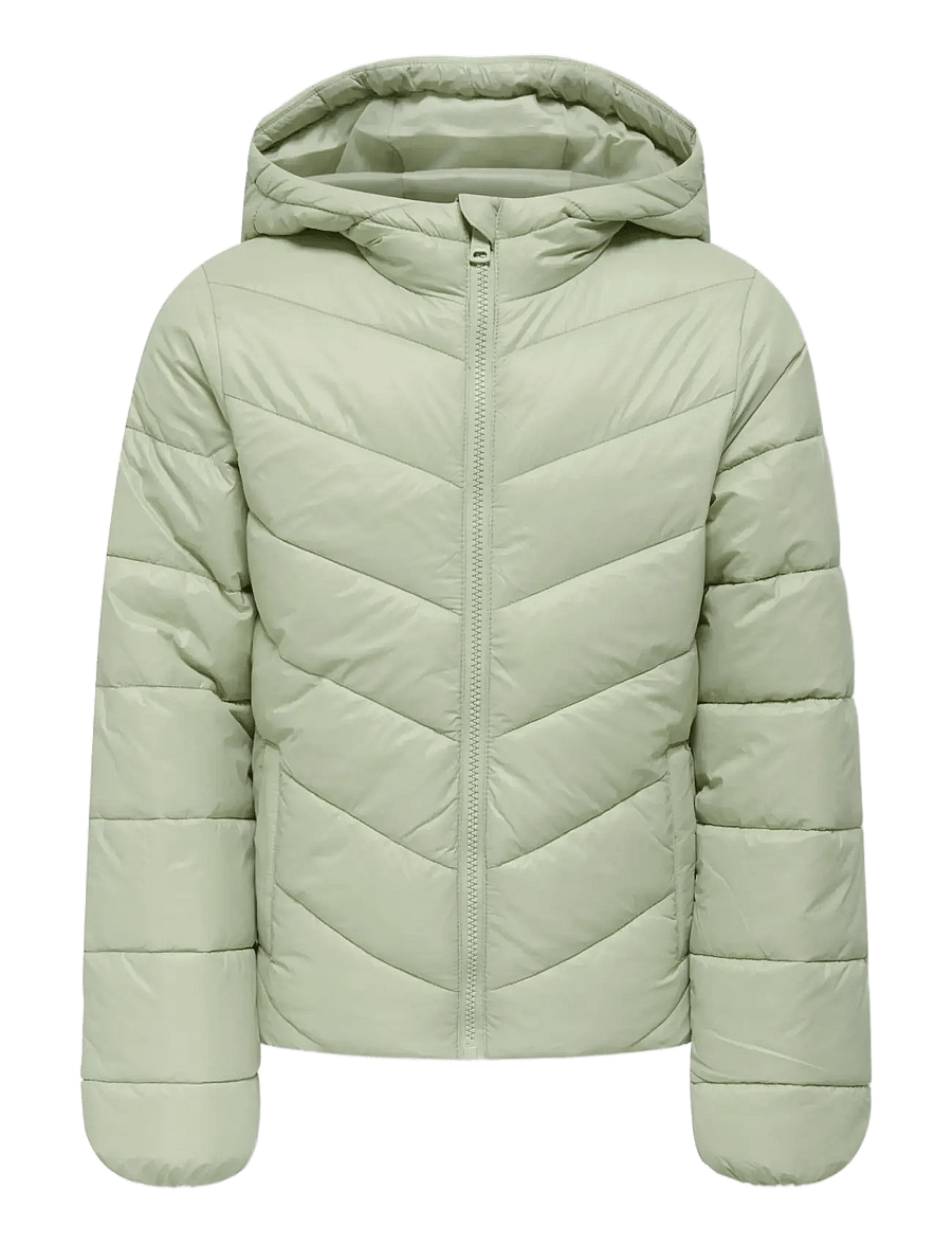 Kids Only - KOGKAJSA LIGHT QUILT HOOD JKT OTW NOOS - Žieminė striukė - desert sage - 0
