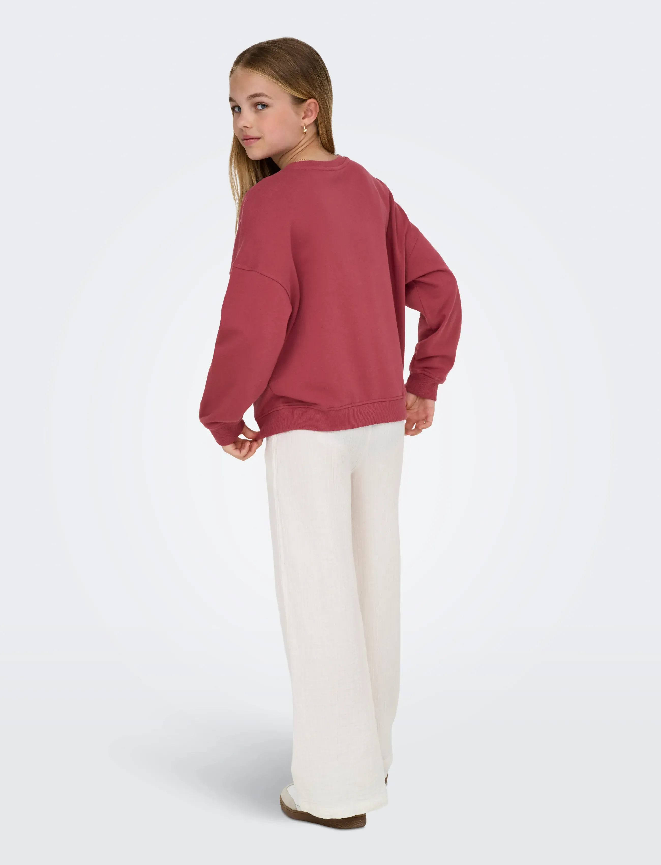 Kids Only - KOGPHILEA LIFE L/S OVZFRUIT ONECK UB SWT - sweatshirts - earth red - 3