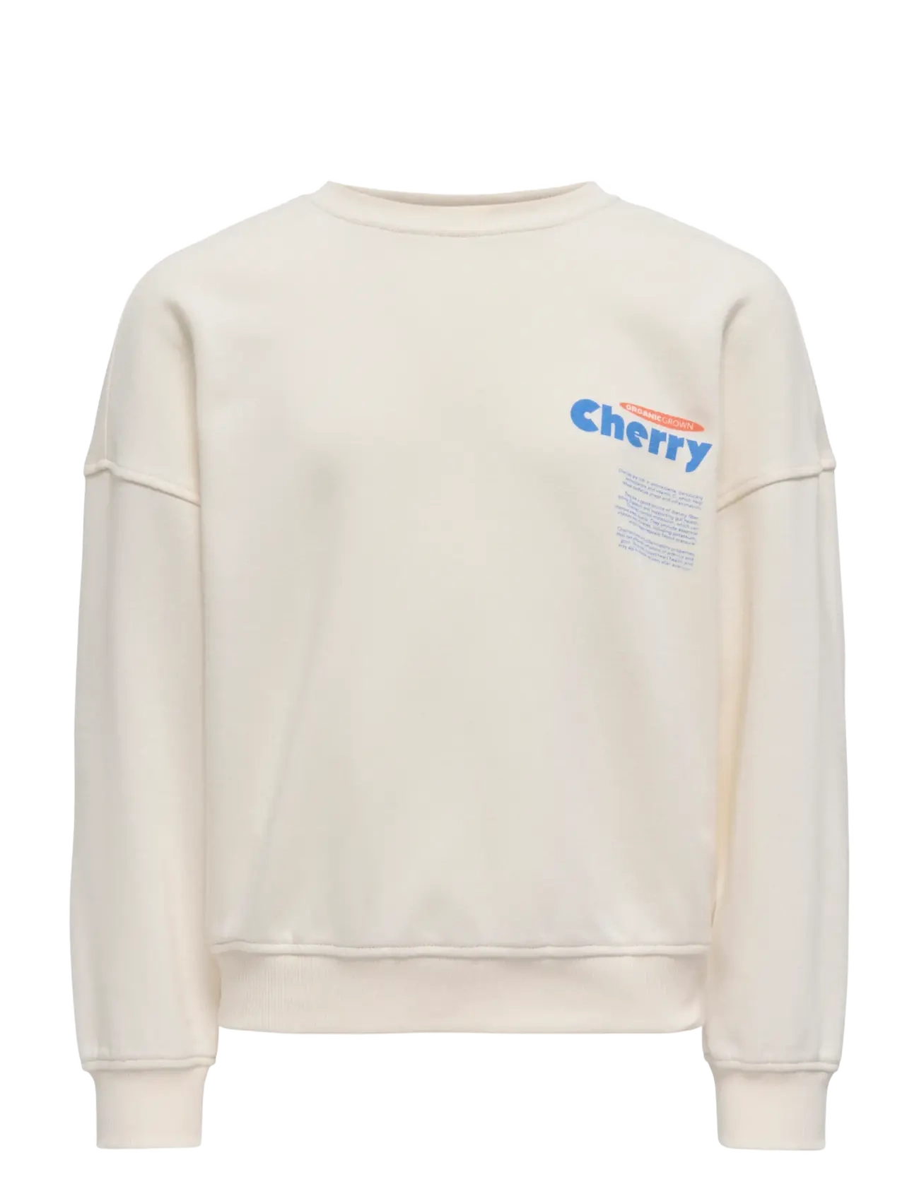 Kids Only KOGPHILEA LIFE L/S OVZFRUIT ONECK UB SWT - Sweatshirts & Huvtröjor - TOFU / cream