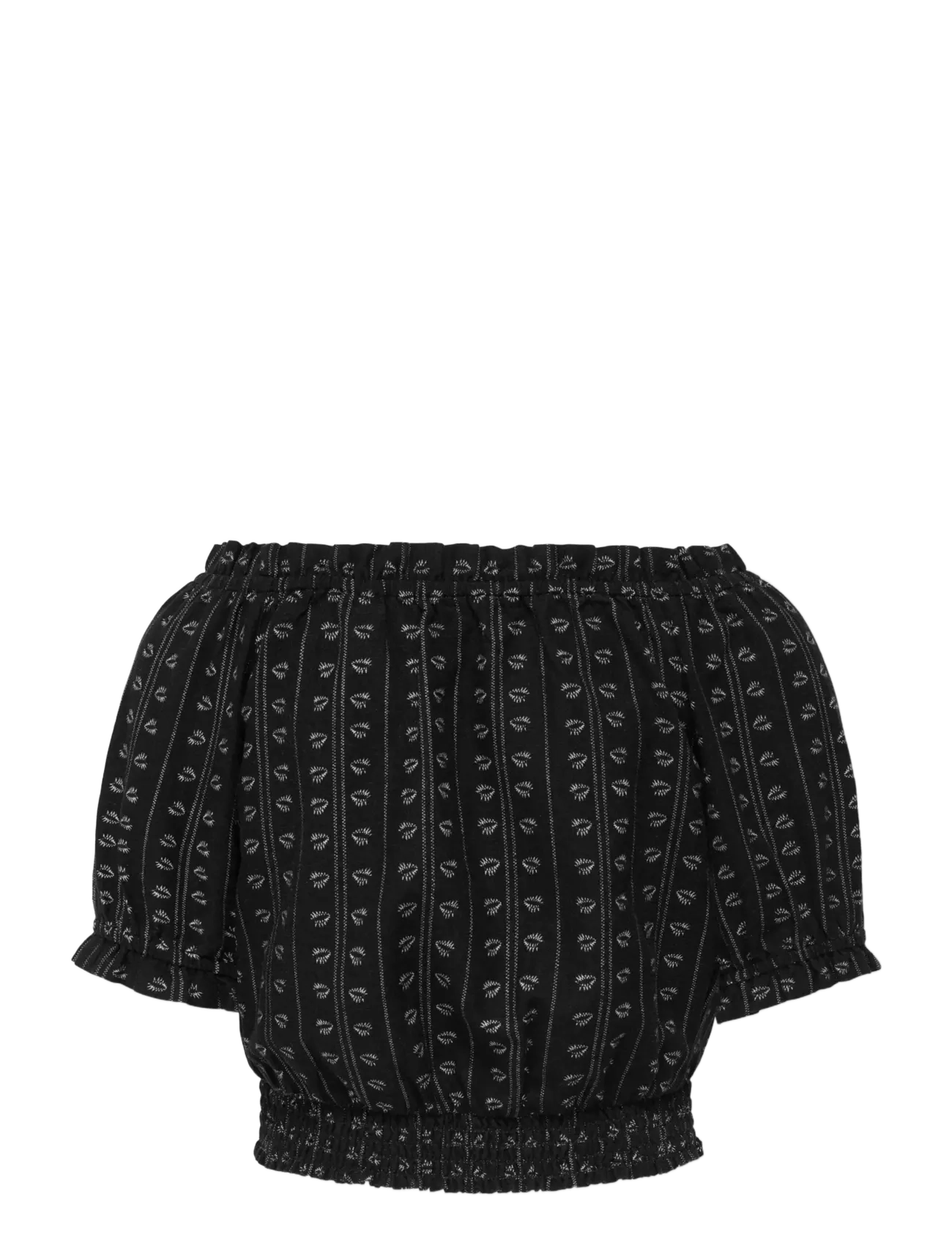Kids Only - KOGBOLETTA OFF SHOULDER S/S TOP WVN - blusen & tuniken - black - 1
