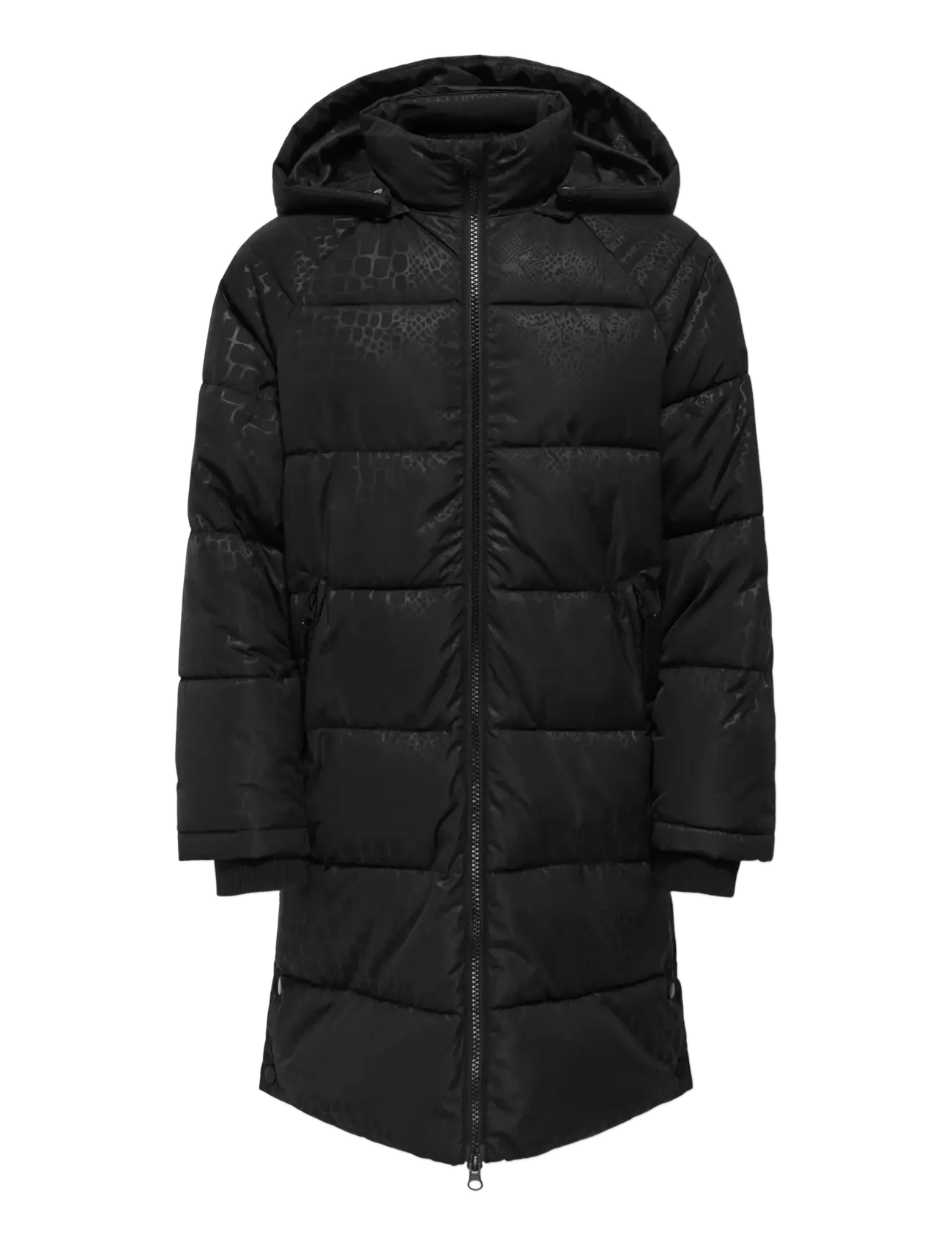 KOGMIA L/S AOP PUFFER COAT OTW - BLACK