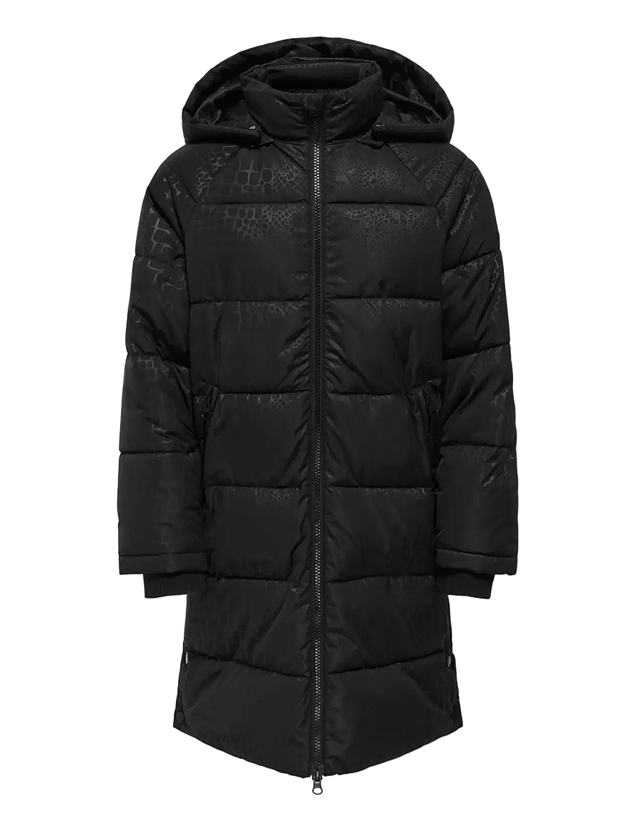 Kids Only - KOGMIA L/S AOP PUFFER COAT OTW - talvitakki - black - 1