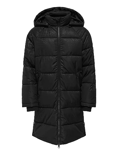 Kids Only KOGMIA L/S AOP PUFFER COAT OTW - Jackets - BLACK / black