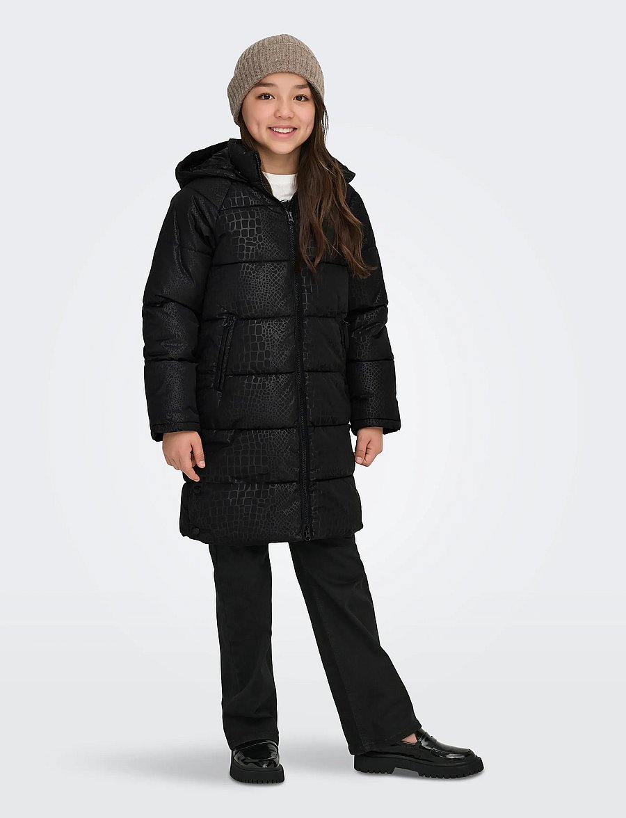 Kids Only - KOGMIA L/S AOP PUFFER COAT OTW - talvitakki - black - 0
