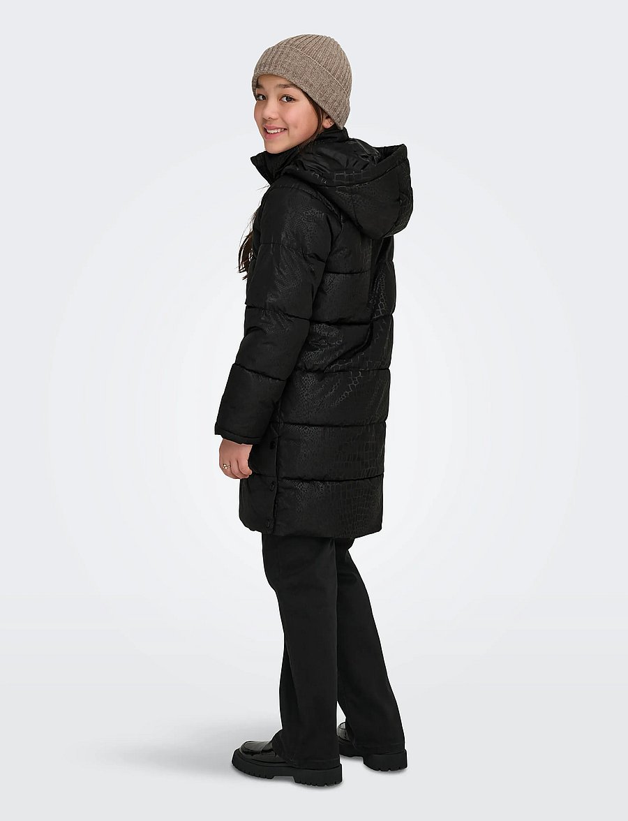 Kids Only - KOGMIA L/S AOP PUFFER COAT OTW - talvitakki - black - 3