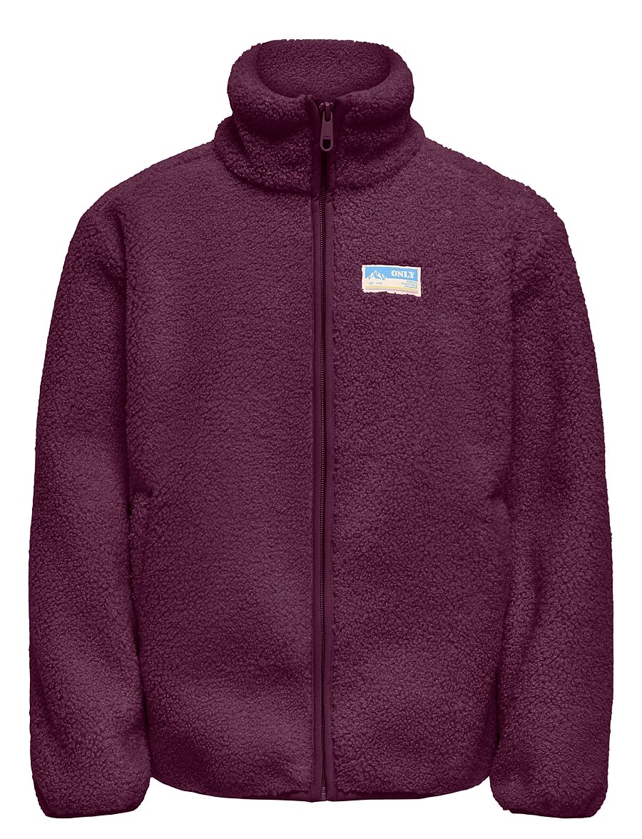 Kids Only - KOGEVA LIFE TEDDY JACKET CP OTW NOOS - fleecejacken - mauve wine - 1