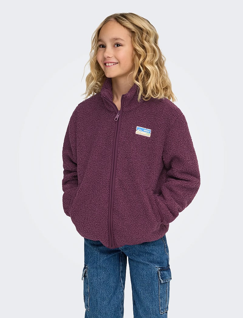 Kids Only - KOGEVA LIFE TEDDY JACKET CP OTW NOOS - fleecejacken - mauve wine - 0