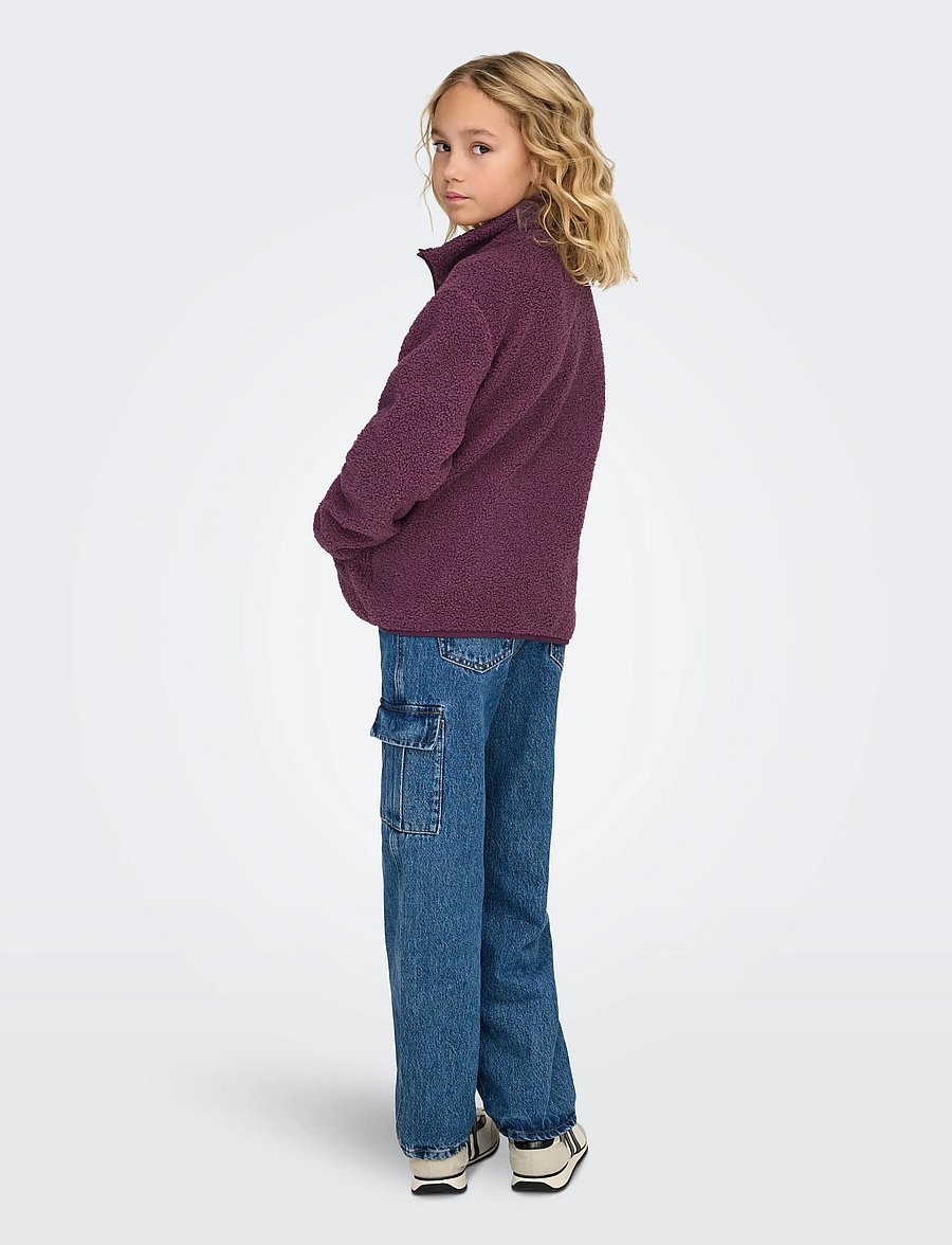 Kids Only - KOGEVA LIFE TEDDY JACKET CP OTW NOOS - fleecejacken - mauve wine - 3