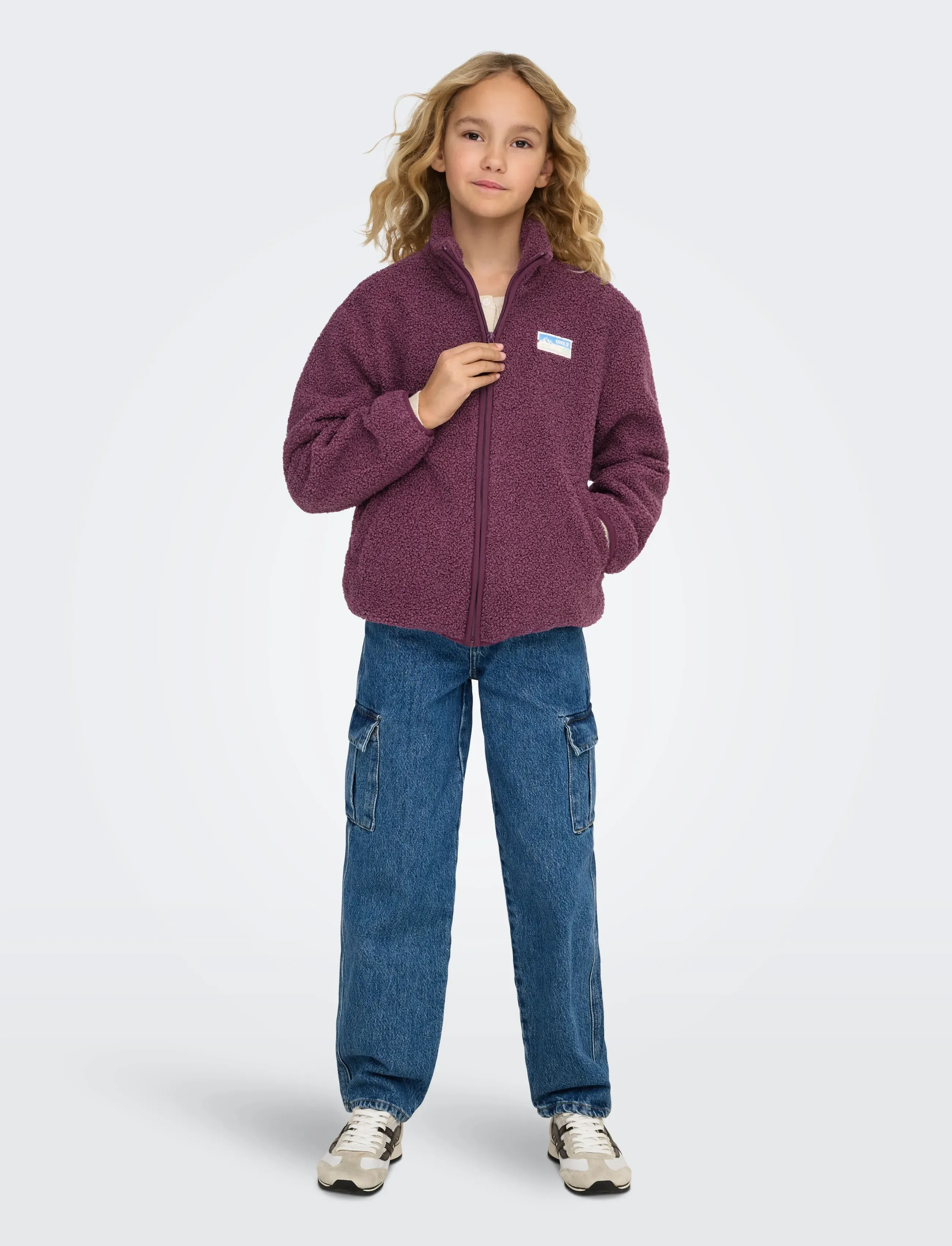 Kids Only - KOGEVA LIFE TEDDY JACKET CP OTW NOOS - fleecejacken - mauve wine - 5