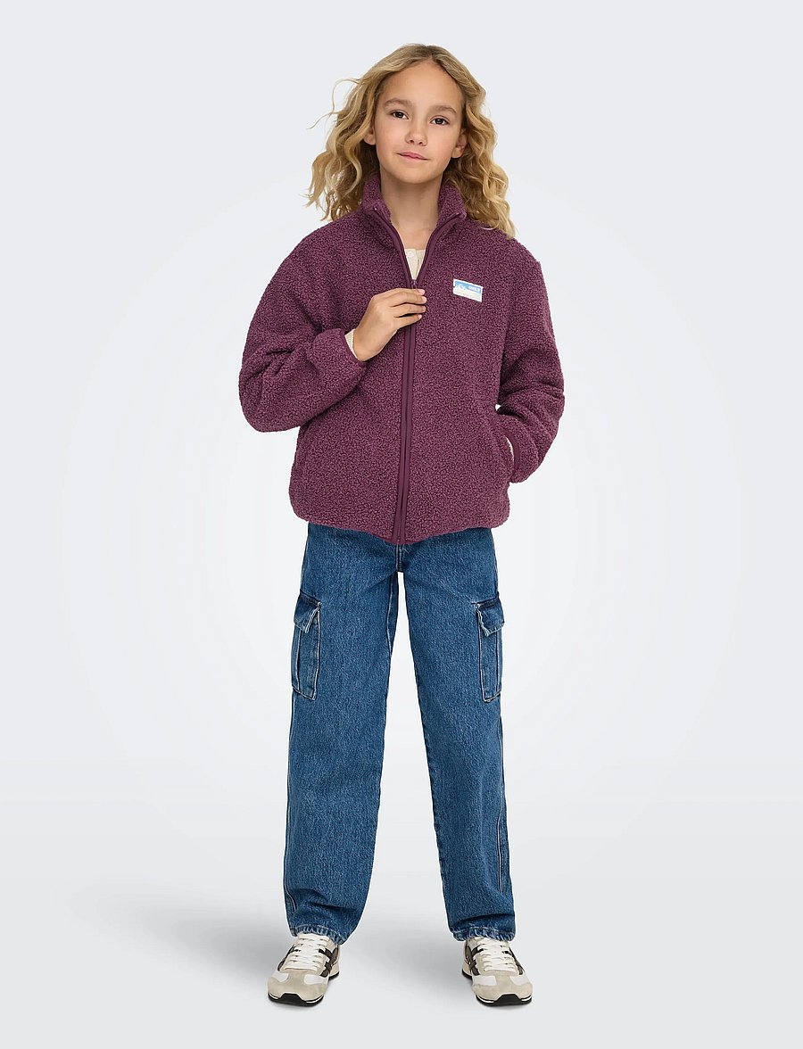 Kids Only - KOGEVA LIFE TEDDY JACKET CP OTW NOOS - fleecejacken - mauve wine - 5